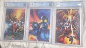 🔑🔥1st "Virgin" BKS Netflix Ultraman 1 2 3 FULL SET CGC 9.4 GetBagCard! 193 194